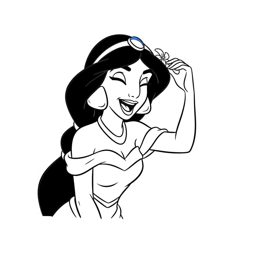 Desenhos da Jasmine para Colorir