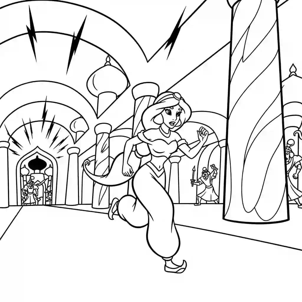 Desenhos da Jasmine para Colorir