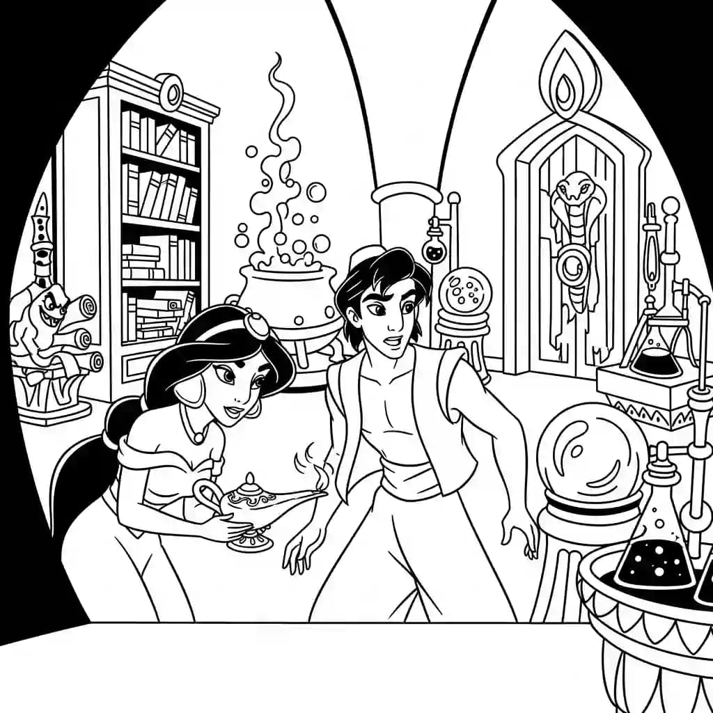 Desenhos da Jasmine para Colorir