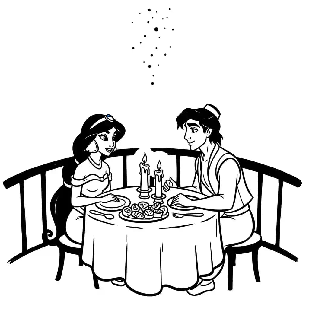 Desenhos da Jasmine para Colorir