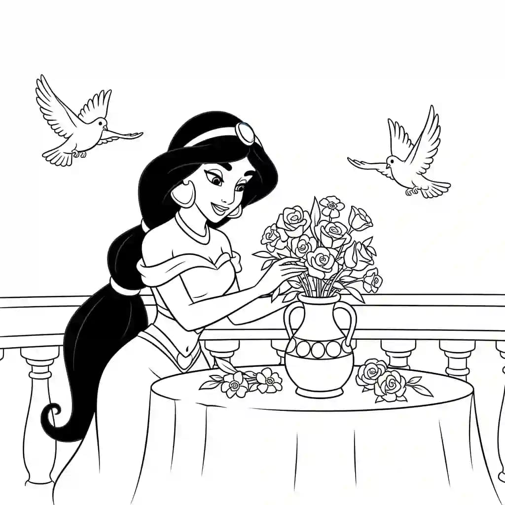 Desenhos da Jasmine para Colorir