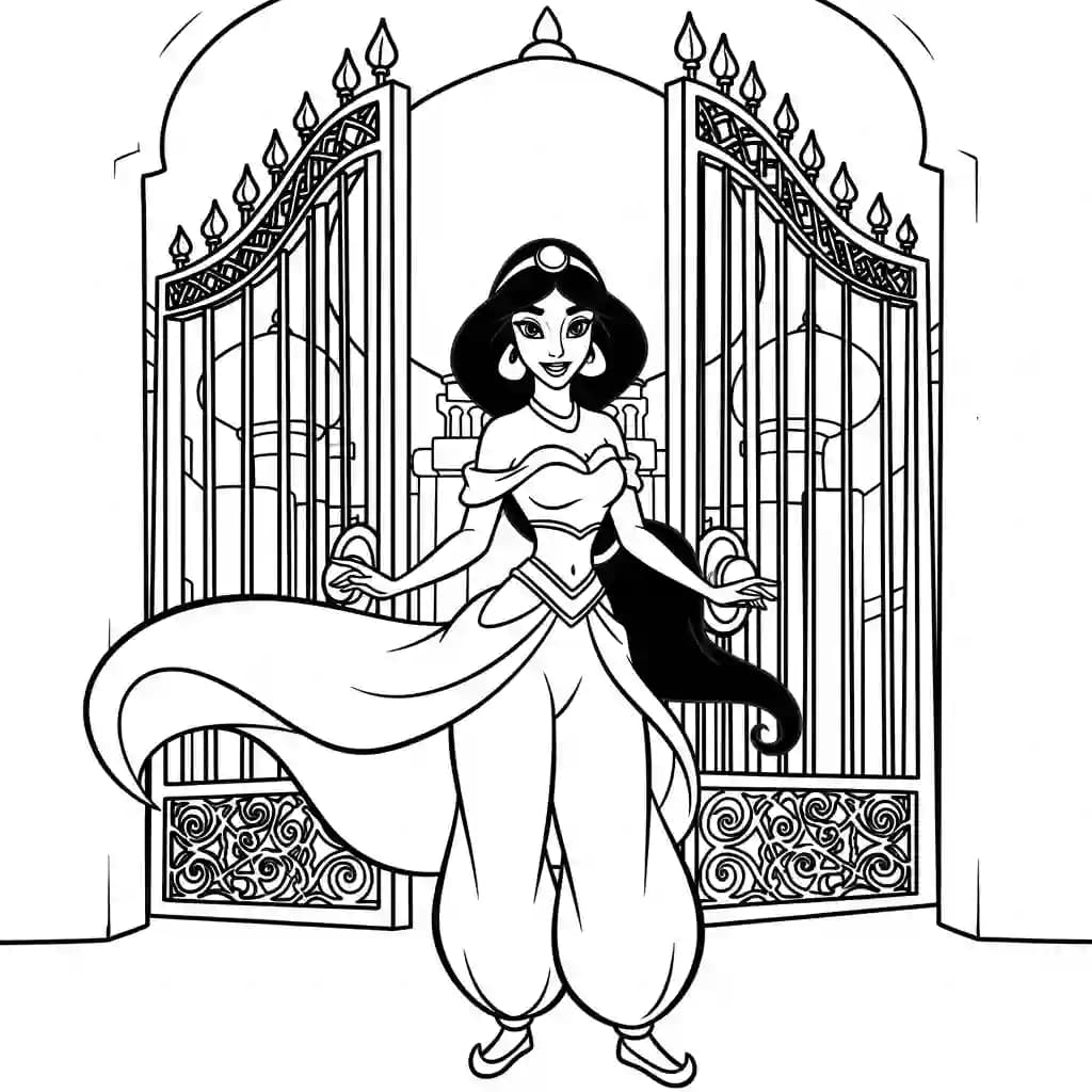 Desenhos da Jasmine para Colorir