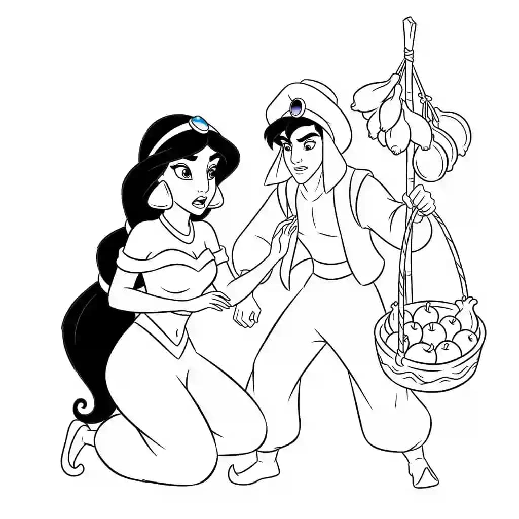 Desenhos da Jasmine para Colorir
