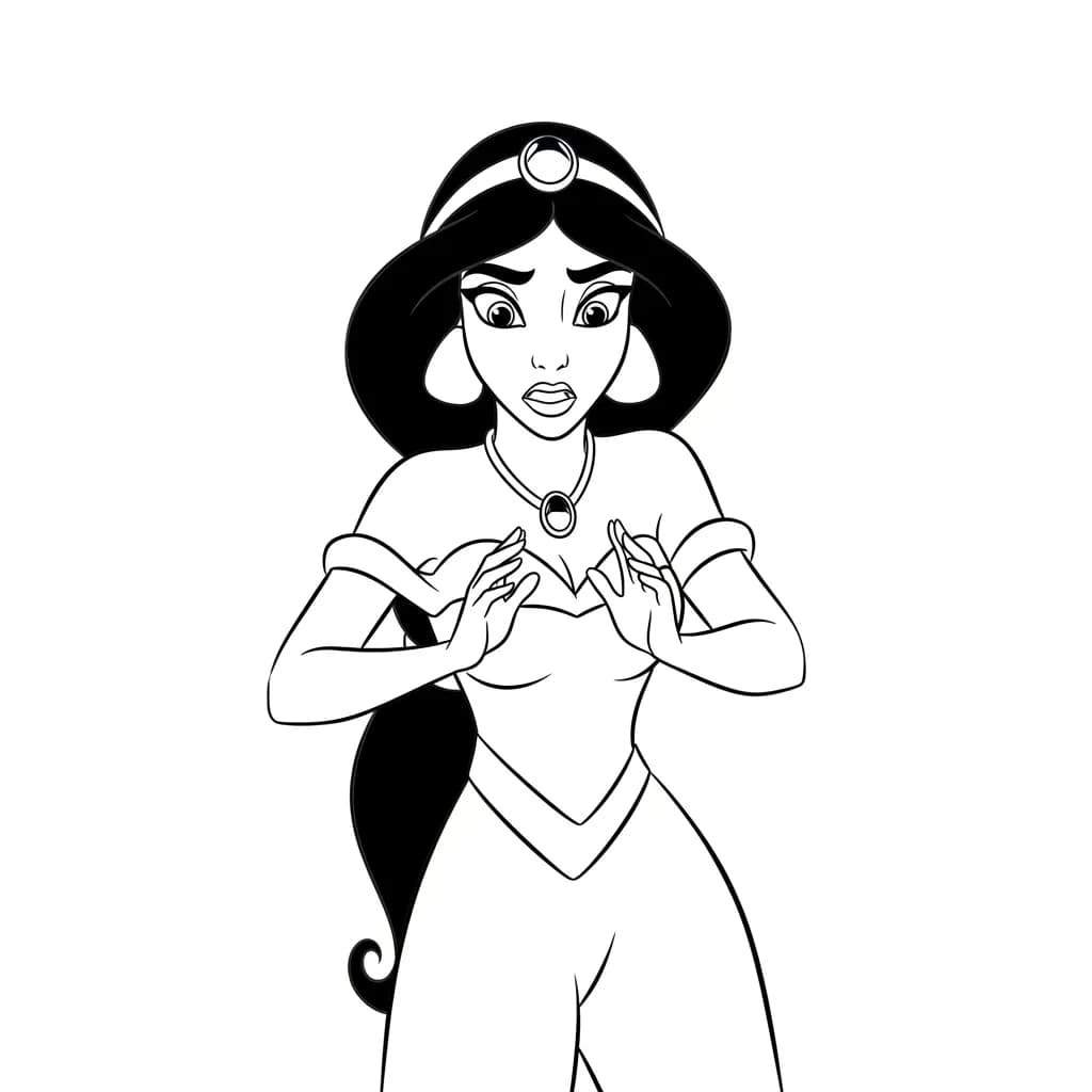 Desenhos da Jasmine para Colorir