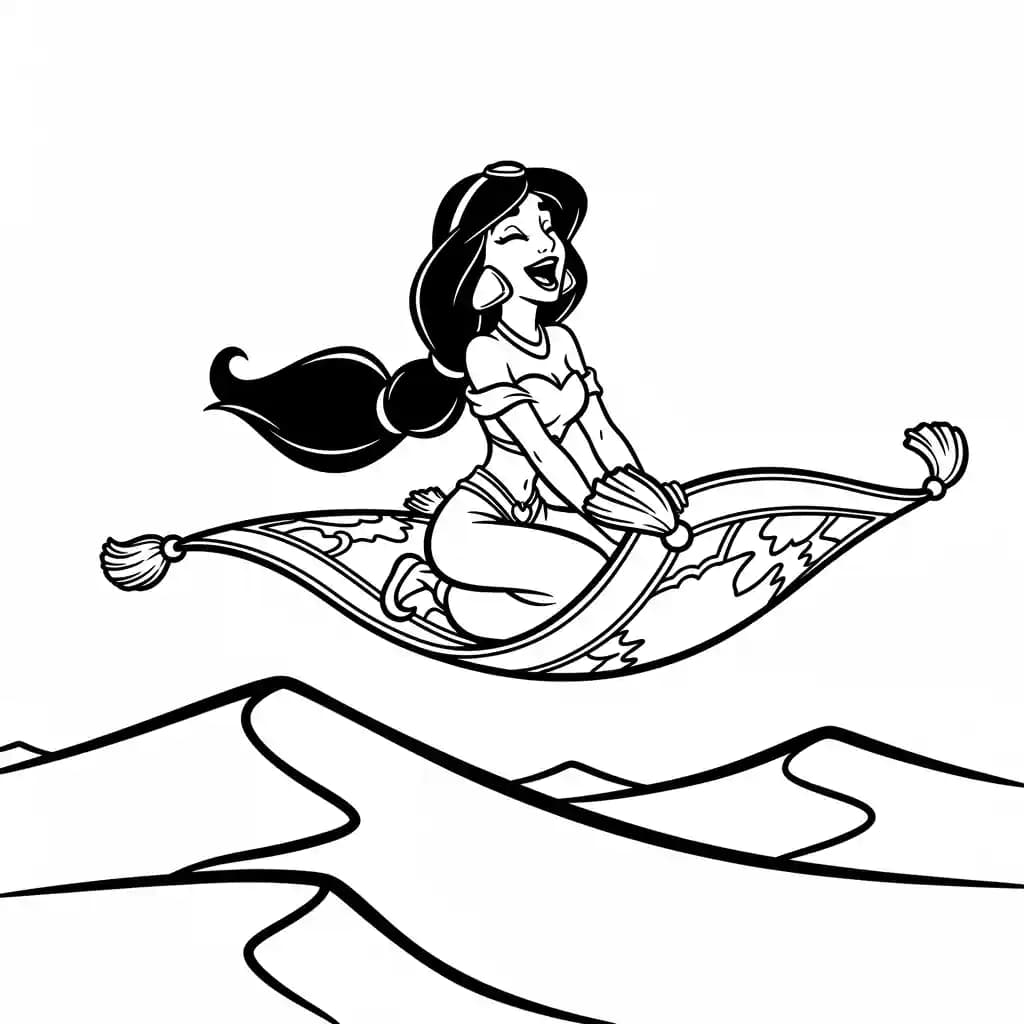 Desenhos da Jasmine para Colorir