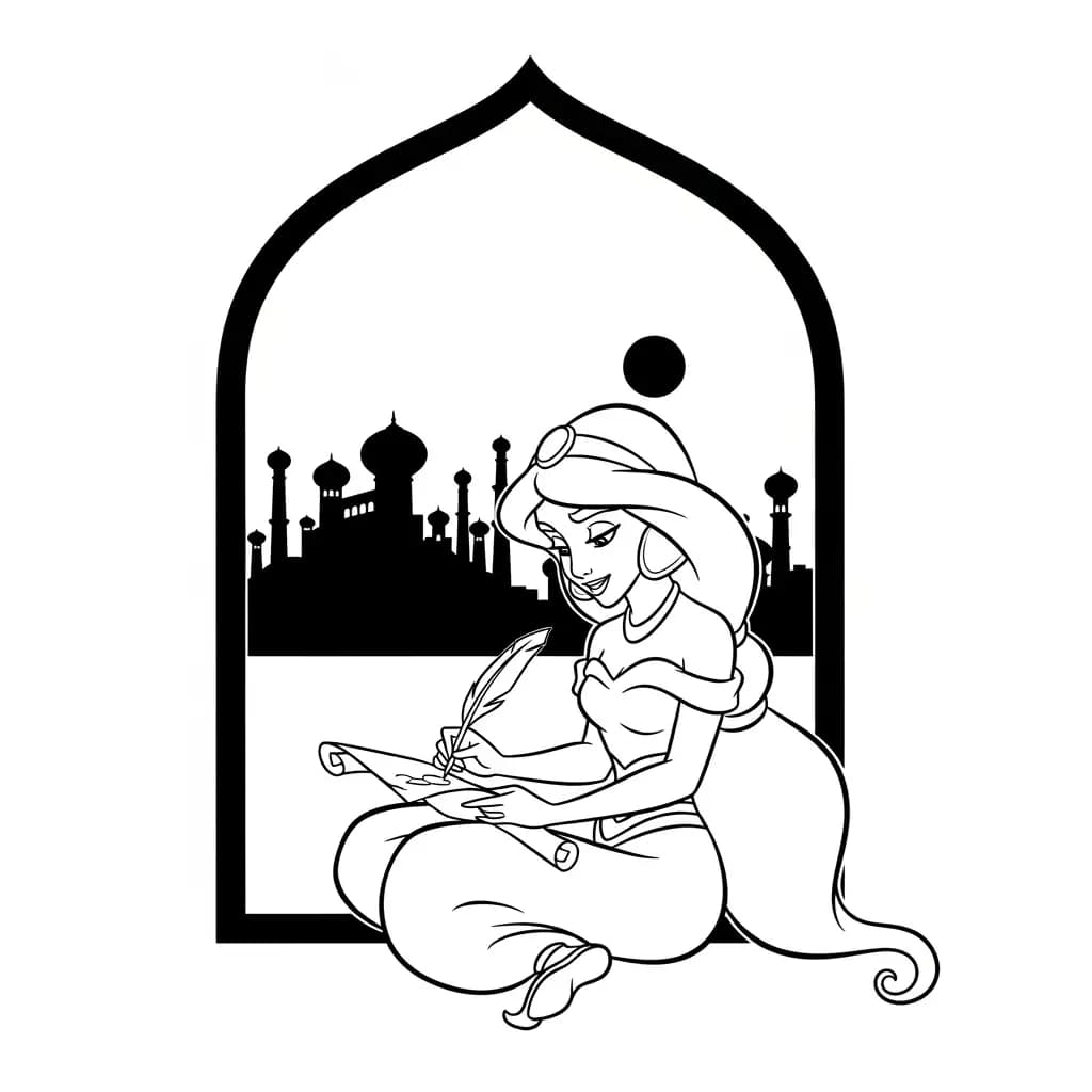 Desenhos da Jasmine para Colorir