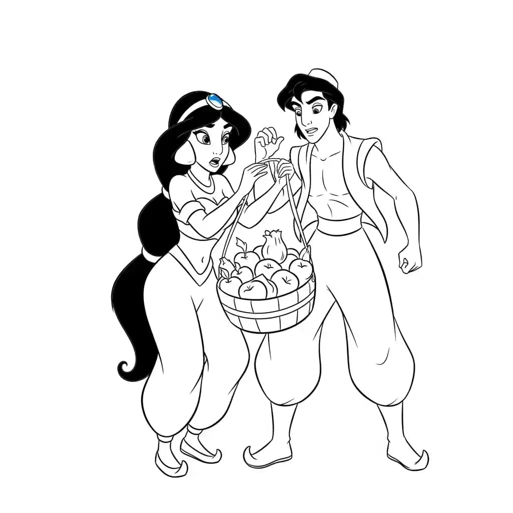 Desenhos da Jasmine para Colorir