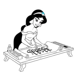 Desenhos da Jasmine para Colorir