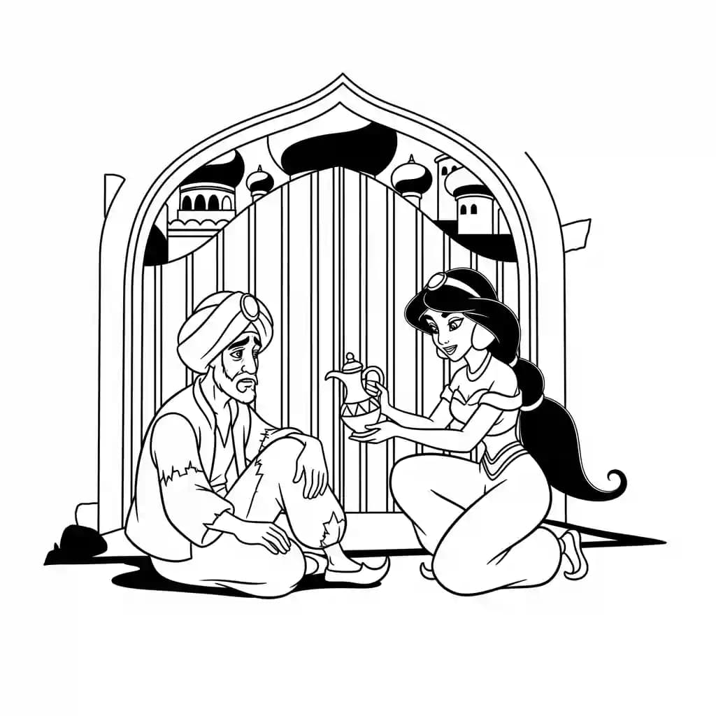 Desenhos da Jasmine para Colorir