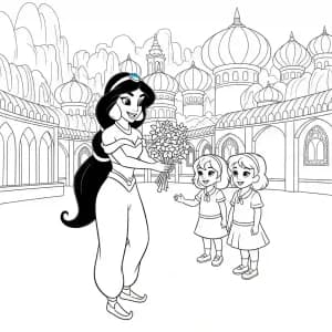 Desenhos da Jasmine para Colorir