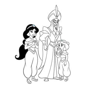 Desenhos da Jasmine para Colorir