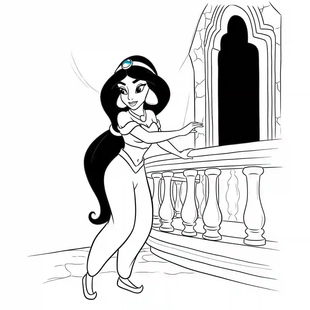 Desenhos da Jasmine para Colorir