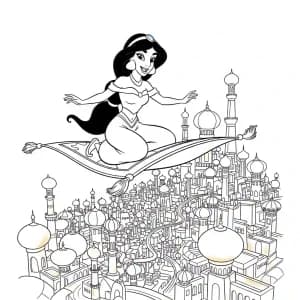 Desenhos da Jasmine para Colorir