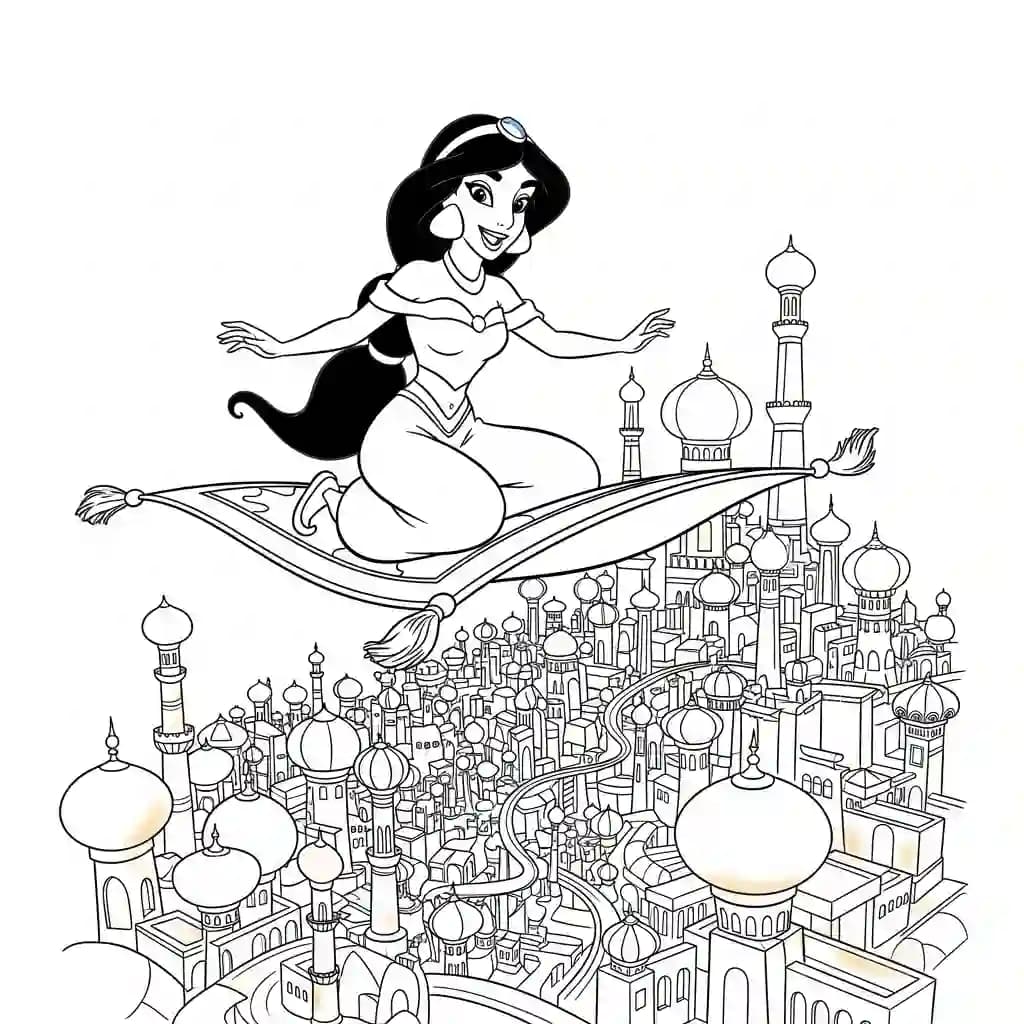 Desenhos da Jasmine para Colorir