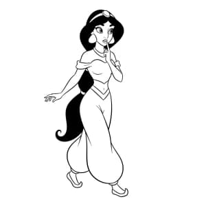 Desenhos da Jasmine para Colorir