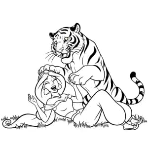 Desenhos da Jasmine para Colorir