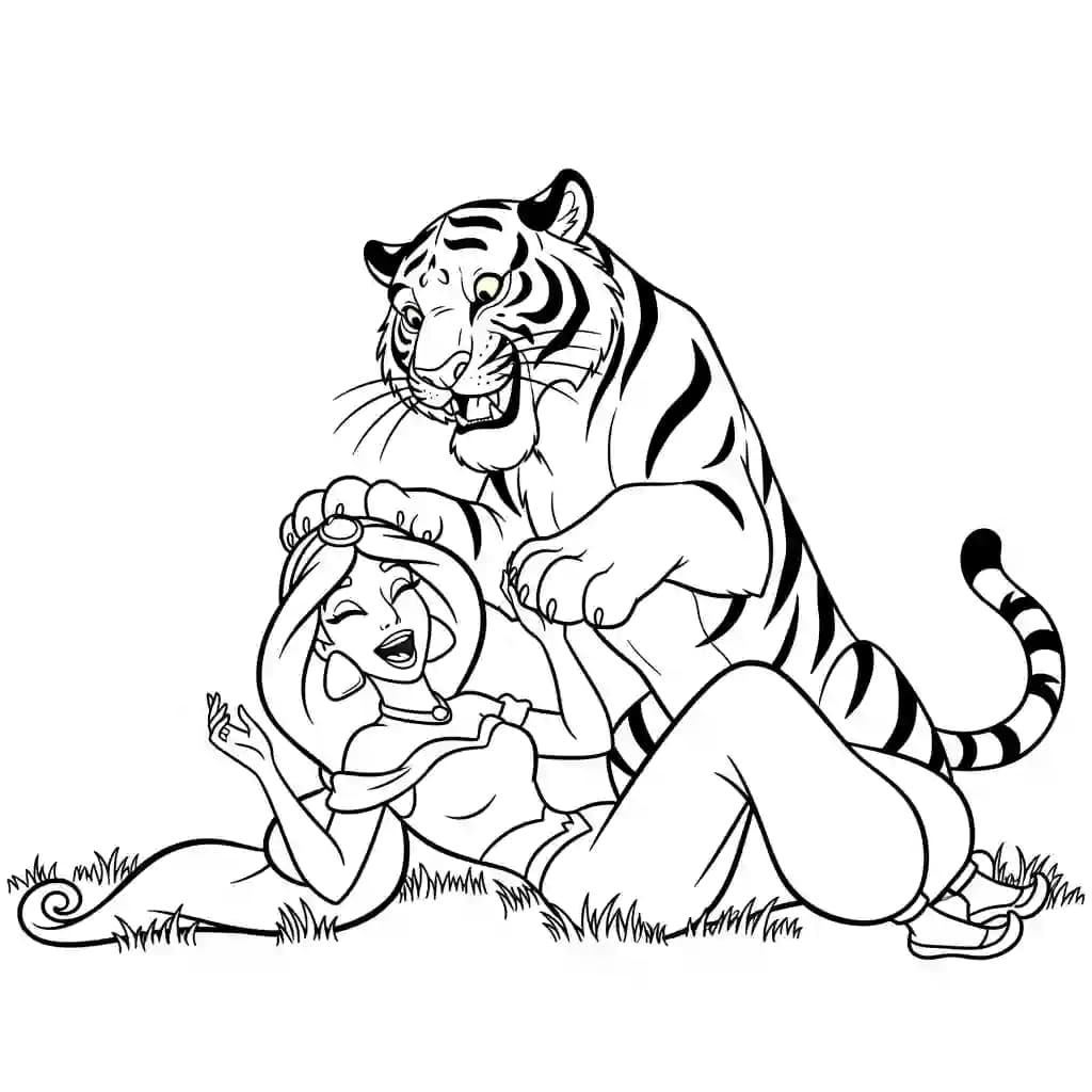 Desenhos da Jasmine para Colorir