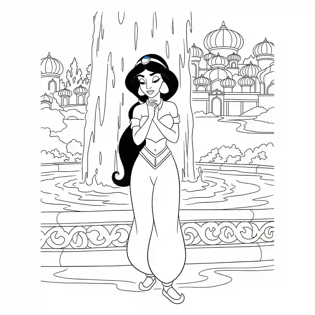 Desenhos da Jasmine para Colorir