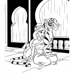 Desenhos da Jasmine para Colorir