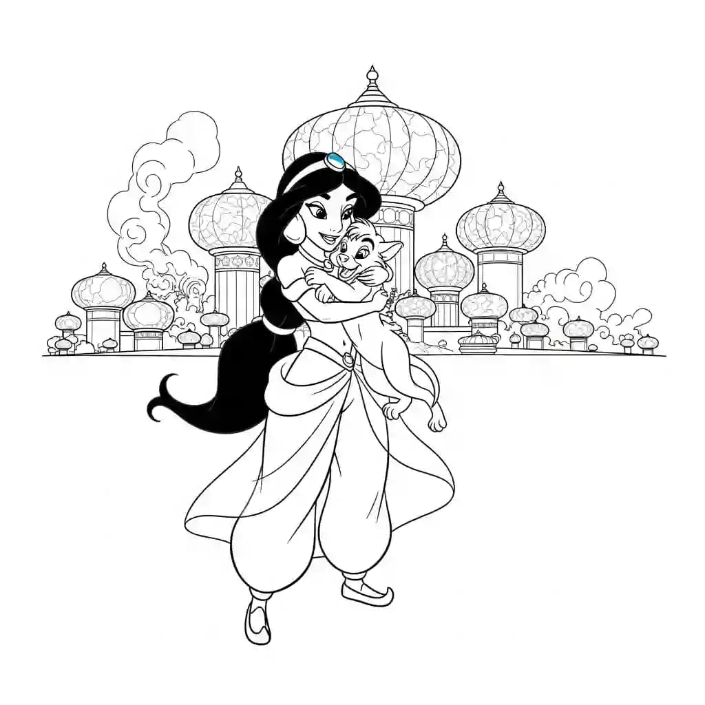 Desenhos da Jasmine para Colorir
