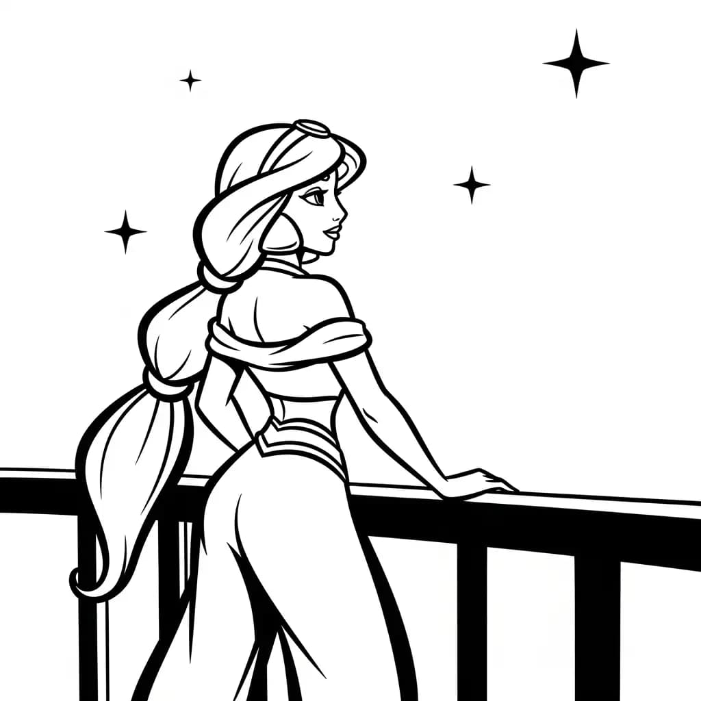 Desenhos da Jasmine para Colorir