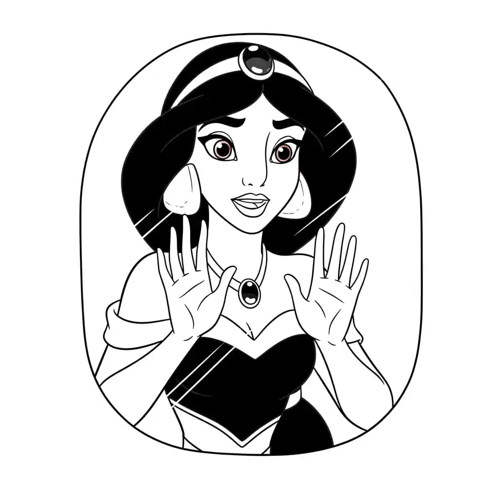 Desenhos da Jasmine para Colorir