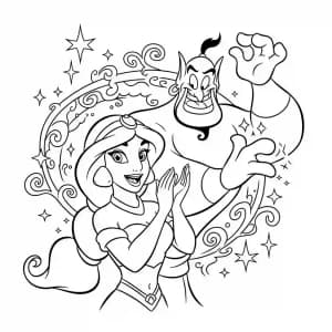 Desenhos da Jasmine para Colorir