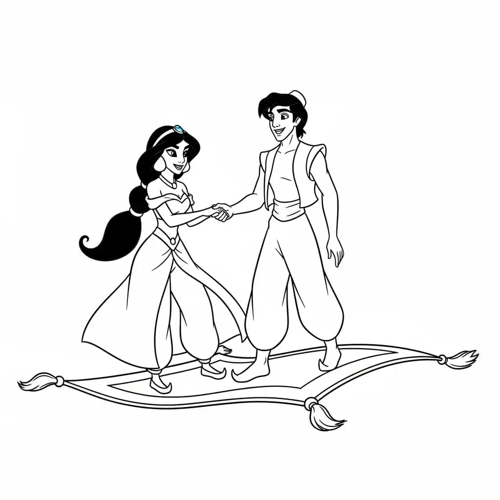 Desenhos da Jasmine para Colorir