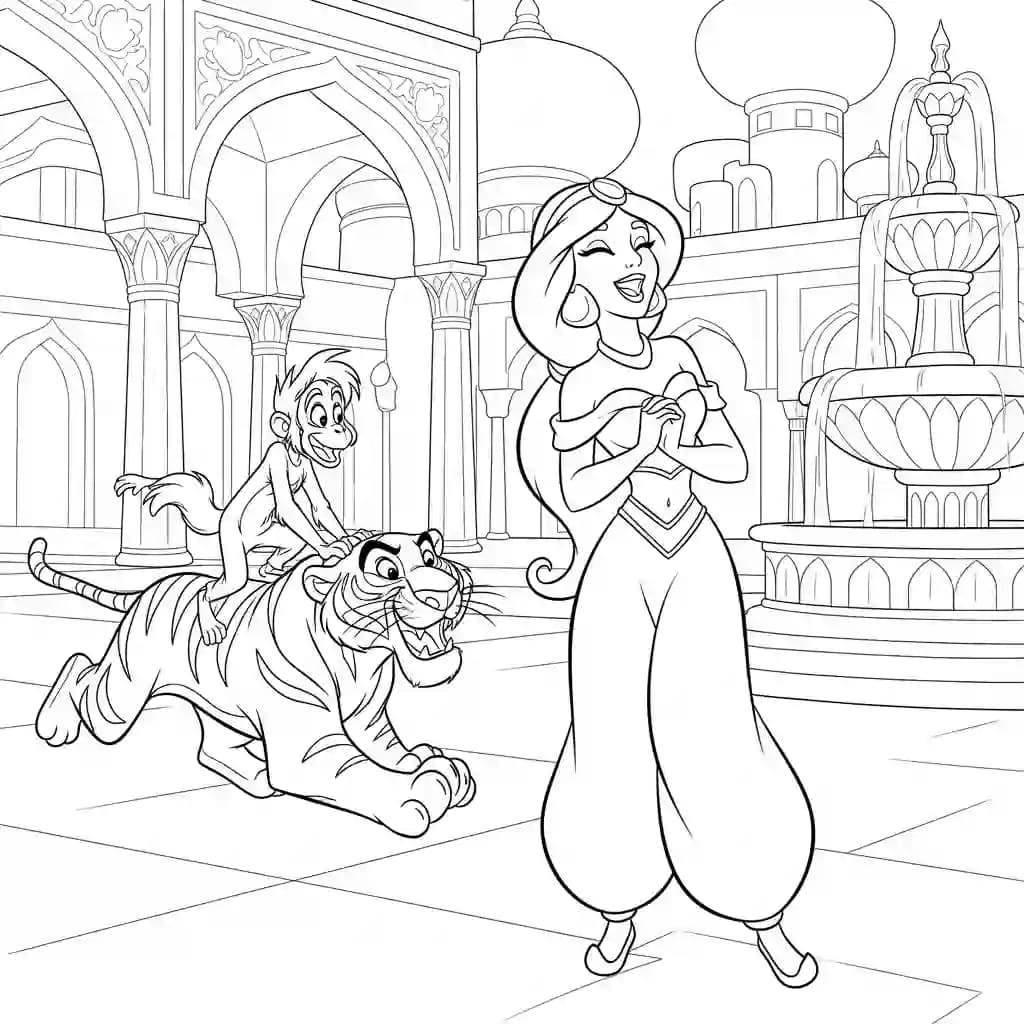 Desenhos da Jasmine para Colorir