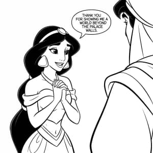Desenhos da Jasmine para Colorir