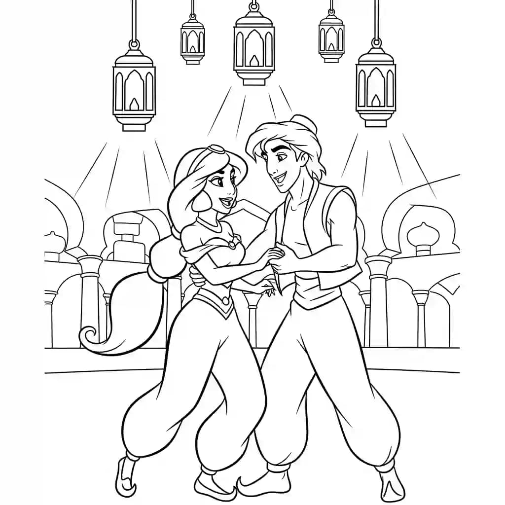 Desenhos da Jasmine para Colorir