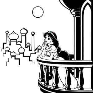 Desenhos da Jasmine para Colorir