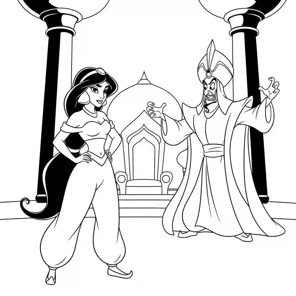 Desenhos da Jasmine para Colorir