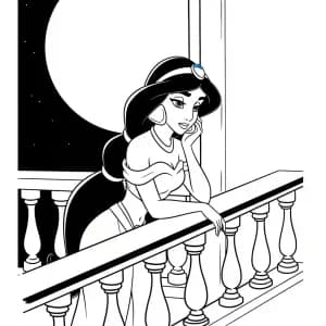 Desenhos da Jasmine para Colorir