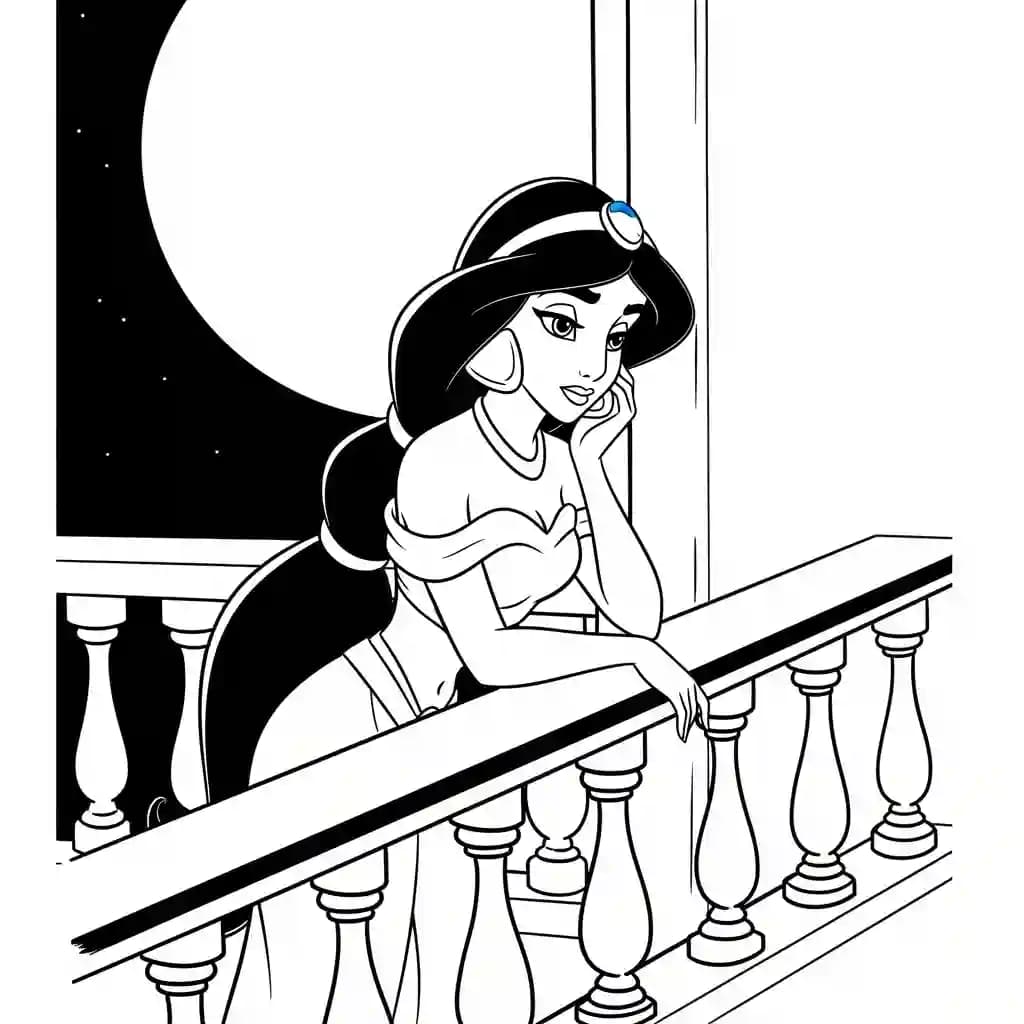 Desenhos da Jasmine para Colorir