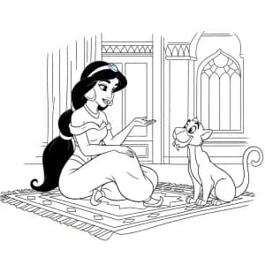 Desenhos da Jasmine para Colorir