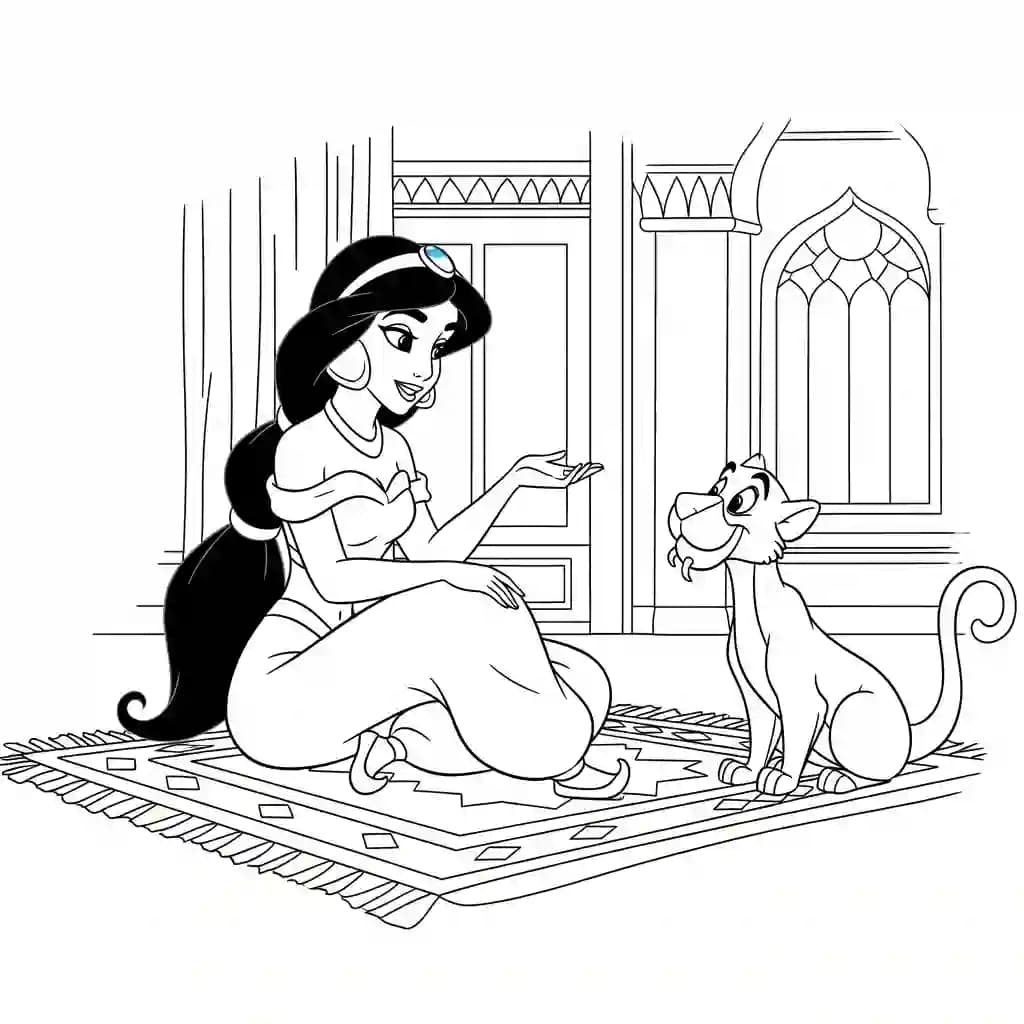 Desenhos da Jasmine para Colorir