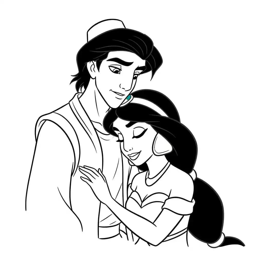 Desenhos da Jasmine para Colorir