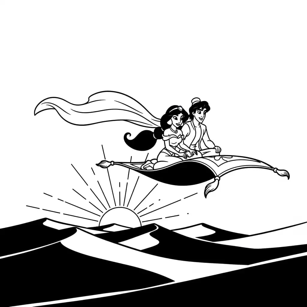 Desenhos da Jasmine para Colorir