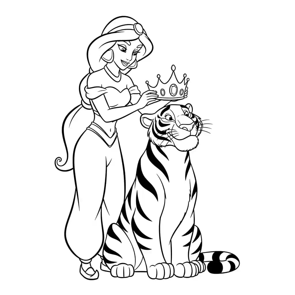 Desenhos da Jasmine para Colorir