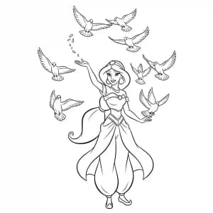 Desenhos da Jasmine para Colorir