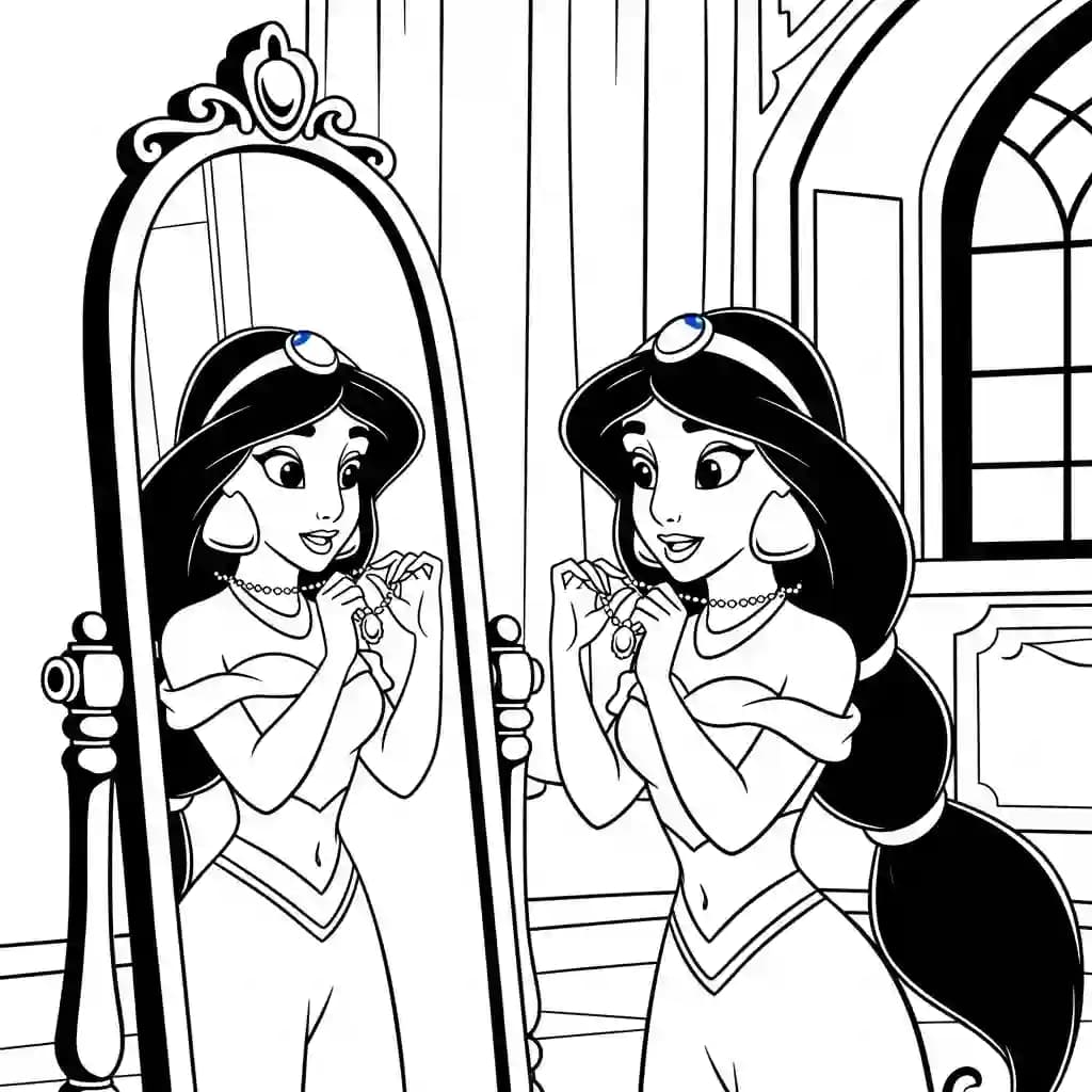 Desenhos da Jasmine para Colorir