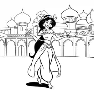 Desenhos da Jasmine para Colorir