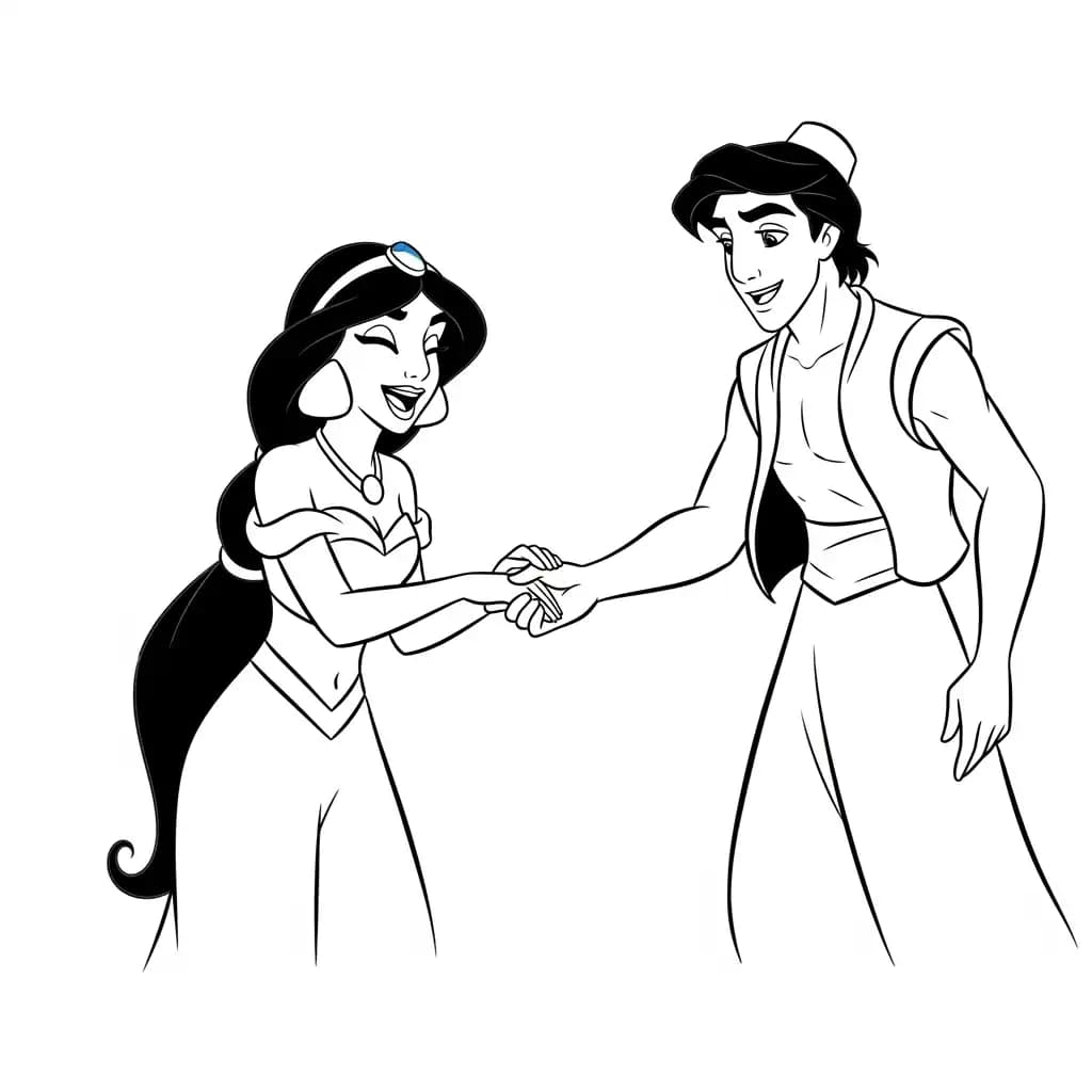 Desenhos da Jasmine para Colorir