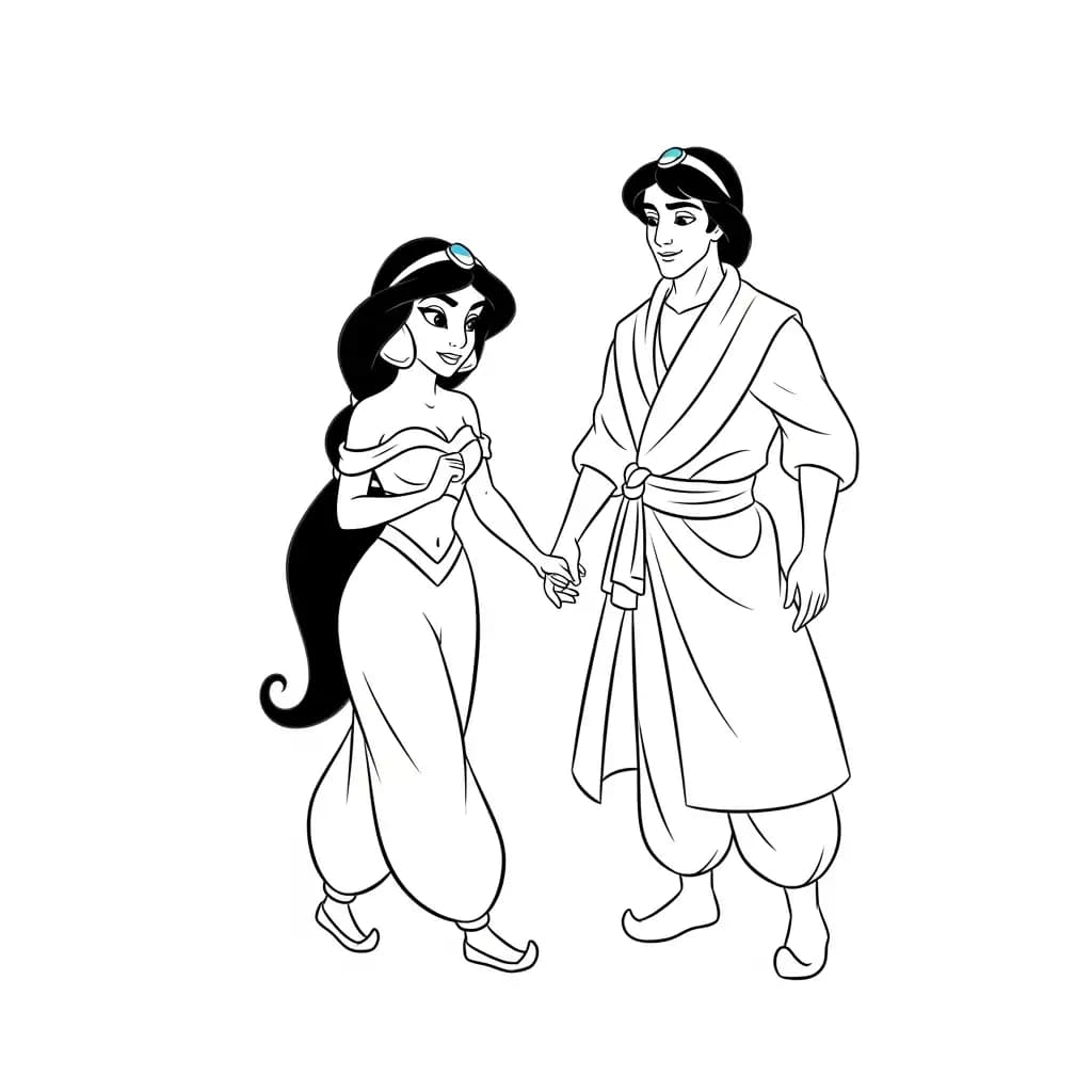 Desenhos da Jasmine para Colorir