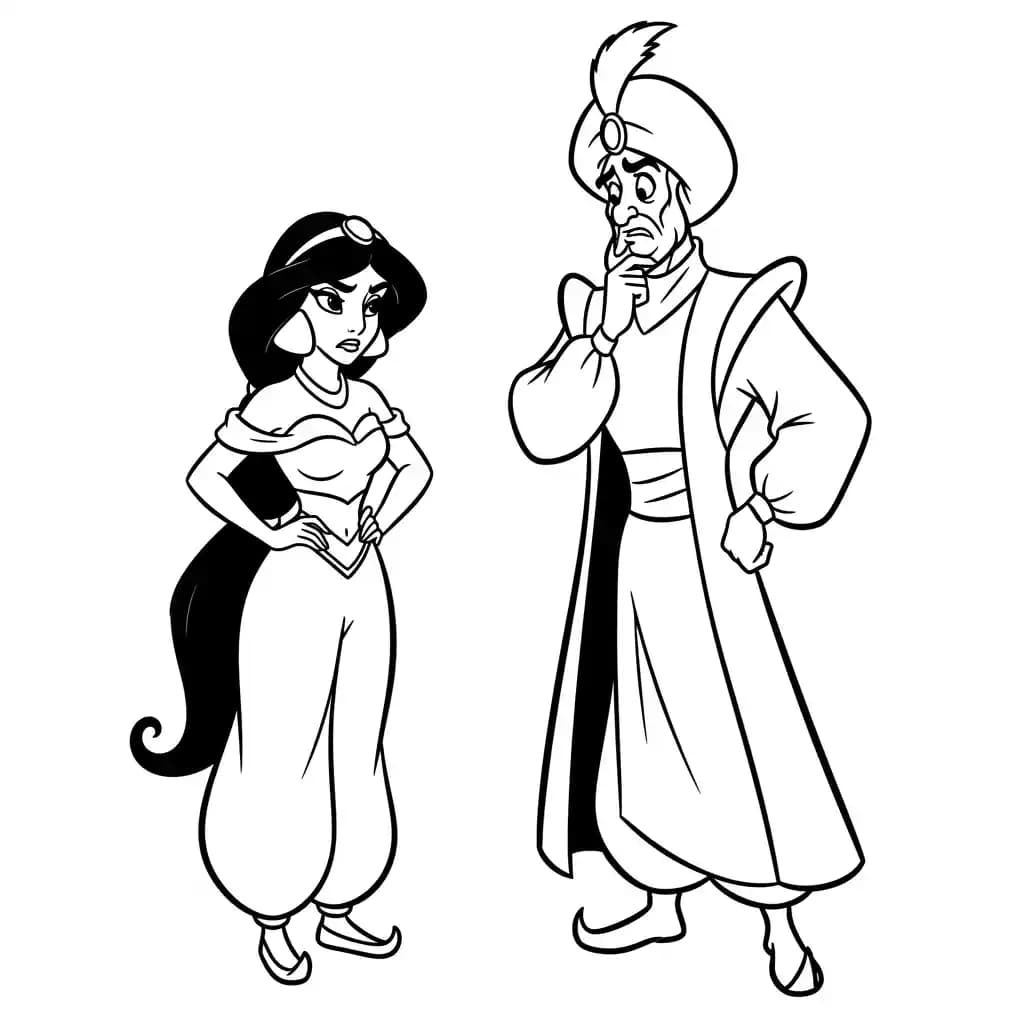 Desenhos da Jasmine para Colorir