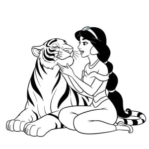 Desenhos da Jasmine para Colorir