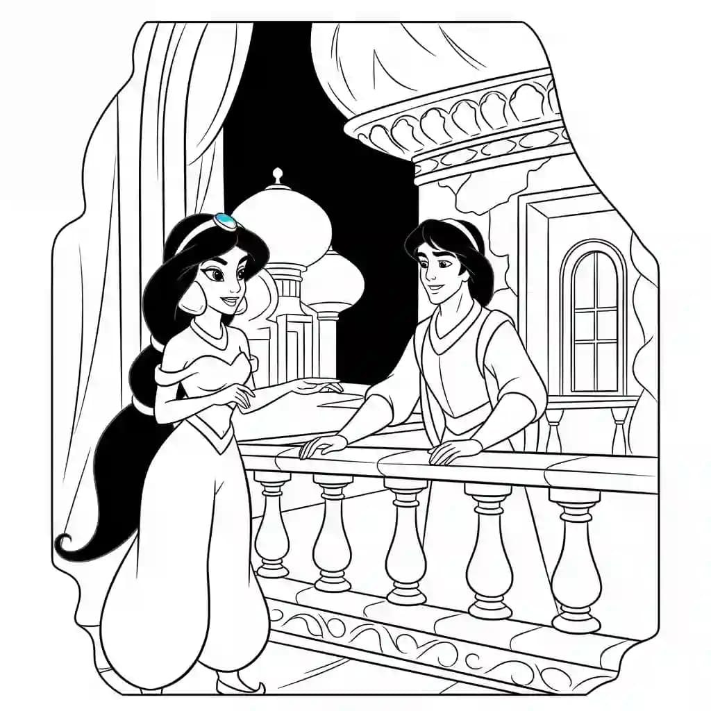 Desenhos da Jasmine para Colorir