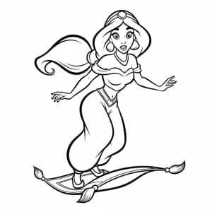 Desenhos da Jasmine para Colorir