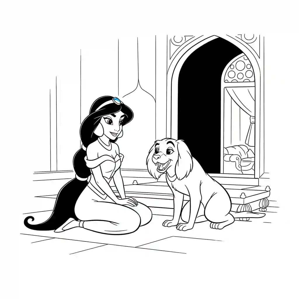 Desenhos da Jasmine para Colorir